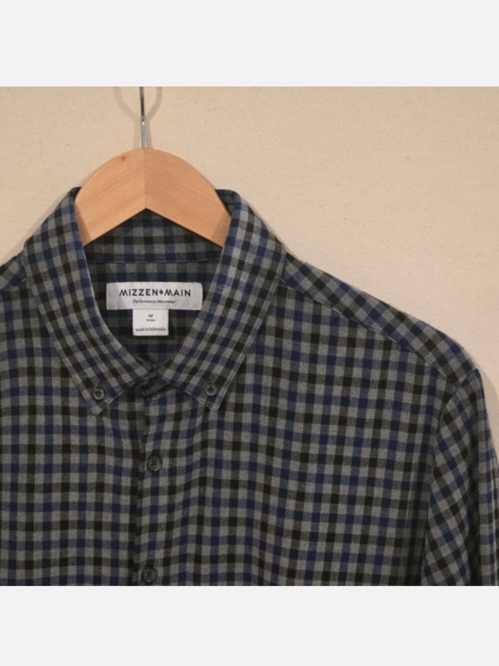 Mizzen + Main Trim Fit Flannel Button Down M
